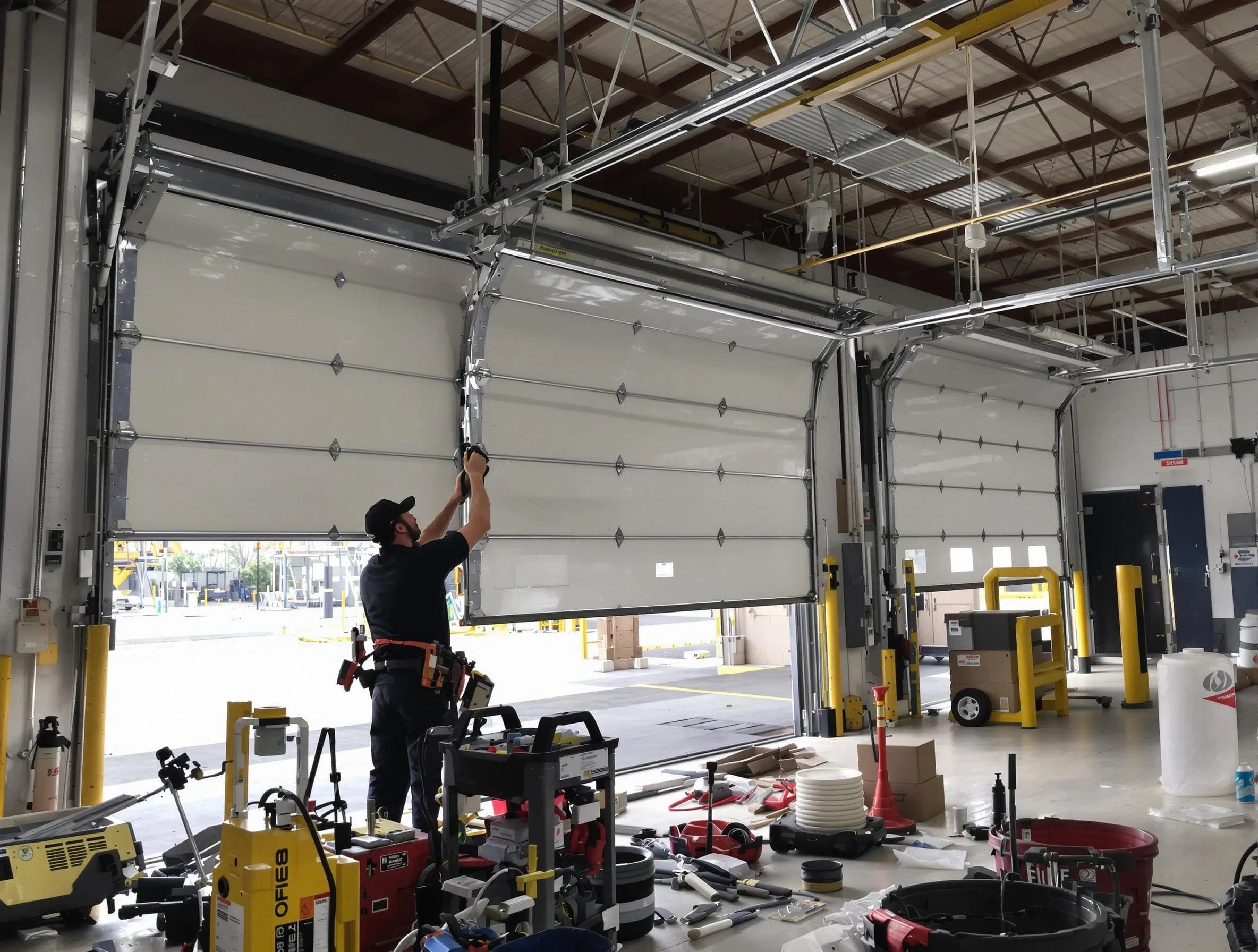 Bellwood Garage Door Repair technician performing commercial garage door repair in Bellwood