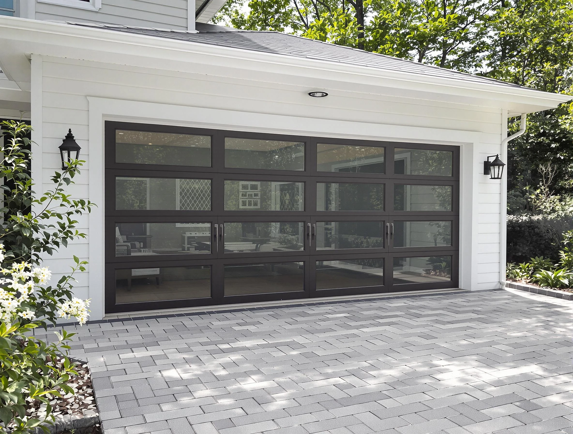 Bellwood Garage Door Repair design specialist presenting custom garage door options to Bellwood homeowner
